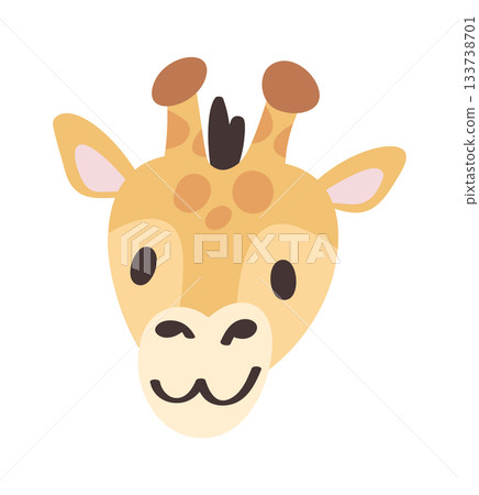 Cute giraffe zoo animal avatar 133738701