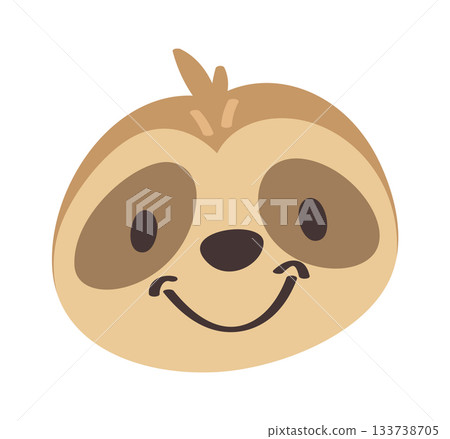 Funny sloth animal character avatar Funny sloth animal character avatar 133738705