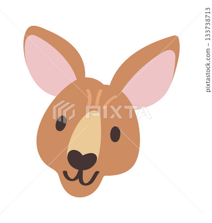 Happy kangaroo avatar animal muzzle 133738713