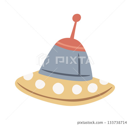 Alien ship hand drawn UFO 133738714