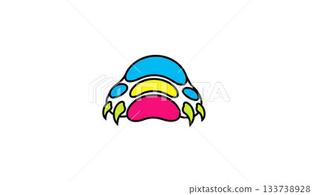 Paw illustration logo on a white background. Animal care concept Paw illustration logo on a white background. Animal care concept 133738928