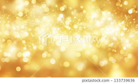 A gorgeous background with gold light particles and bokeh A gorgeous background with gold light particles and bokeh 133739636