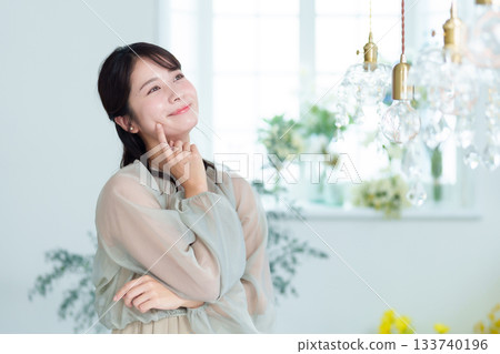 女性長髮髮型肖像 133740196