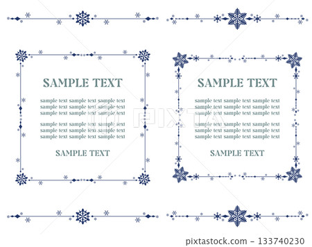 雪框和角落裝飾 133740230