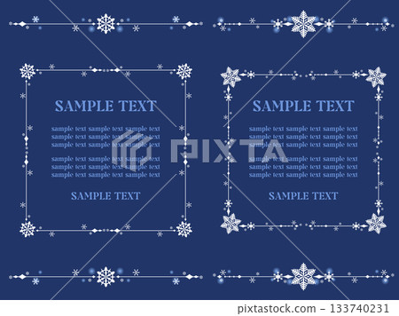Snow frame and corner decoration 133740231