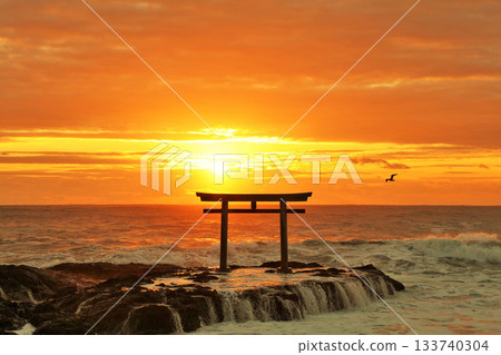First sunrise from Oarai Isosaki Shrine, Ibaraki Prefecture First sunrise from Oarai Isosaki Shrine, Ibaraki Prefecture 133740304