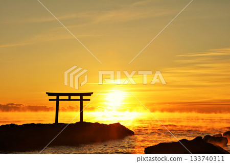 茨城縣：大洗磯崎神社的第一次日出與暴風雨 133740311