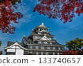 Okayama Castle's outer walls are covered with black clapboards, and it is also known as the Crow Castle. 133740657