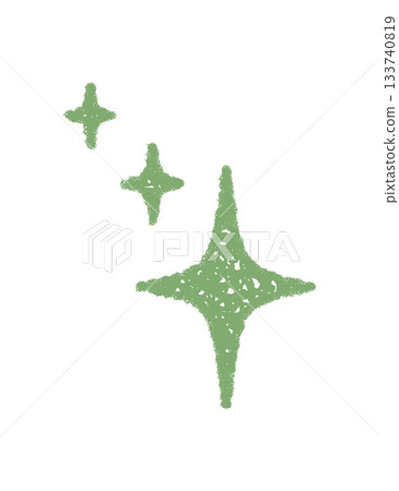 Green crayon sketch burst star symbol with shine and spark. Scribble magic firework as graphic element for holiday decor. Perfect for festive projects and creative card design. Green crayon sketch burst star symbol with shine and spark. Scribble magic firework as graphic element for holiday decor. Perfect for festive projects and creative card design. 133740819
