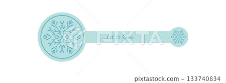 Winter snowflake outline badge with blue ornament. Round label and circle icon, decorative seal and christmas package for box. Seasonal product as holiday badge snow flake emblem in blue style. Winter snowflake outline badge with blue ornament. Round label and circle icon, decorative seal and christmas package for box. Seasonal product as holiday badge snow flake emblem in blue style. 133740834