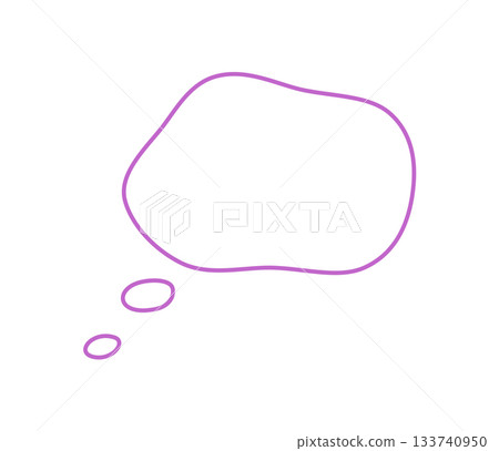 Hand drawn squiggle outline speech bubble in round form creates a unique box for any conversation or message. Doodle balloon and chat element, outlined and styled for thought design themes. Hand drawn squiggle outline speech bubble in round form creates a unique box for any conversation or message. Doodle balloon and chat element, outlined and styled for thought design themes. 133740950