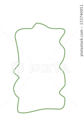 Hand drawn organic squiggle frame with outline and rectangle border. Quote textbox in abstract style creates a green background for label or badge as simple and clean element for modern minimal Hand drawn organic squiggle frame with outline and rectangle border. Quote textbox in abstract style creates a green background for label or badge as simple and clean element for modern minimal 133740951