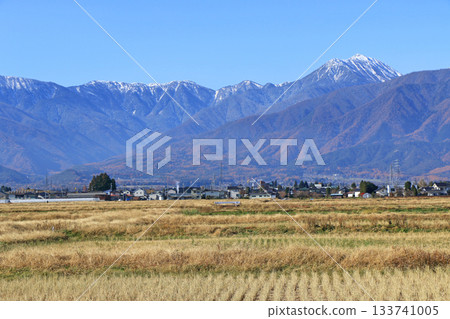 Azumino and the Northern Alps in early winter 133741005