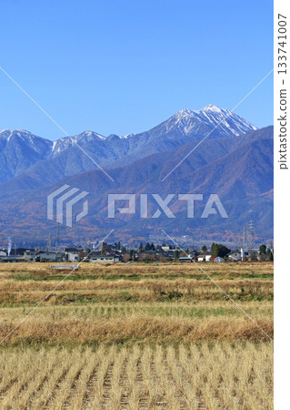 初冬的安曇野和北阿爾卑斯山 初冬的安曇野和北阿爾卑斯山 133741007