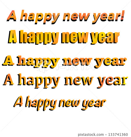 可用於新年賀卡等的“新年快樂”設計字母。 133741360