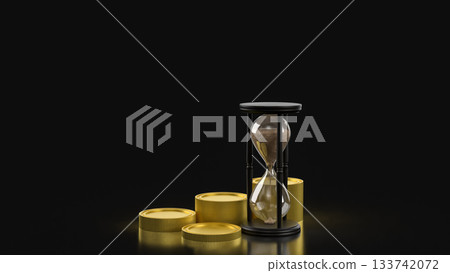 Financial Time Value Wealth Growth Concept 3d rendering. Financial Time Value Wealth Growth Concept 3d rendering. 133742072