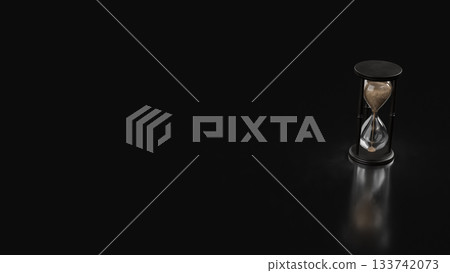 Elegant Hourglass Time Passing Minimal Concept 3d rendering. Elegant Hourglass Time Passing Minimal Concept 3d rendering. 133742073