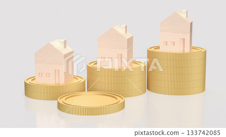 The Home Loan and Savings for Real Estate Investment 3d Rendering. The Home Loan and Savings for Real Estate Investment 3d Rendering. 133742085