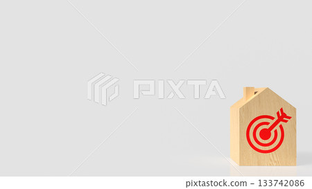 Real Estate Target Goal Investment Concept 3d render. Real Estate Target Goal Investment Concept 3d render. 133742086