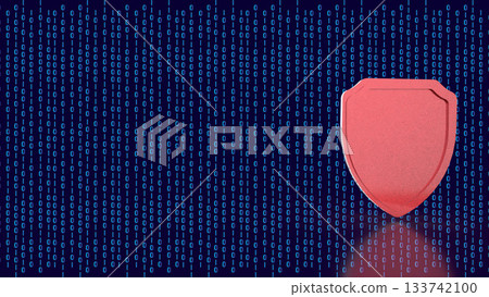 Cybersecurity Digital Shield Data Protection 3d render. 133742100