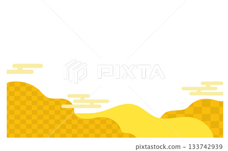 日式可愛背景插畫邊框 133742939