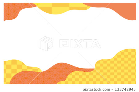 溫暖的日式背景框材料 133742943