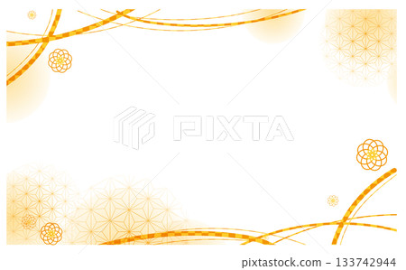 溫暖的日式背景框 溫暖的日式背景框 133742944