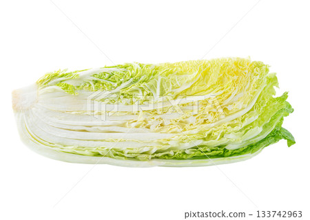 Chinese cabbage cut into quarters on transparent background (png) Chinese cabbage cut into quarters on transparent background (png) 133742963