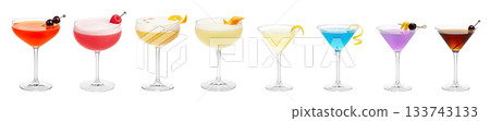 Fun colorful vibrant summer party cocktails transparent PNG set bundle, isolated background. Ward Eight, Clover Club, Whiskey Sour, Corpse Reviver, Lemon Drop, Glacier Martini, Aviation, Manhattan Fun colorful vibrant summer party cocktails transparent PNG set bundle, isolated background. Ward Eight, Clover Club, Whiskey Sour, Corpse Reviver, Lemon Drop, Glacier Martini, Aviation, Manhattan 133743133