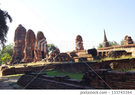 Scenery of Wat Mahathat in Ayutthaya Historical Park, Ayutthaya, Thailand Scenery of Wat Mahathat in Ayutthaya Historical Park, Ayutthaya, Thailand 133743164