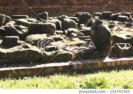 Scenery of Wat Mahathat in Ayutthaya Historical Park, Ayutthaya, Thailand Scenery of Wat Mahathat in Ayutthaya Historical Park, Ayutthaya, Thailand 133743165