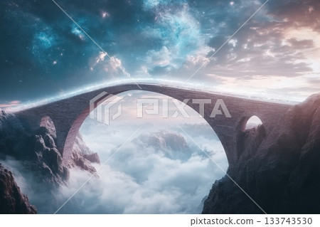 Stunning Visualization of an Intergalactic Bridge in Cosmic Landscape Stunning Visualization of an Intergalactic Bridge in Cosmic Landscape 133743530