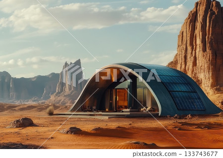 Futuristic Dome House Concept for Self-Sufficient Mars Colony 133743677