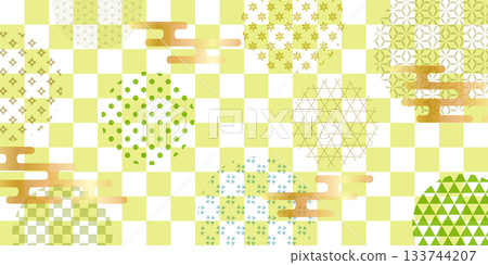 多彩日本圖案背景 多彩日本圖案背景 133744207