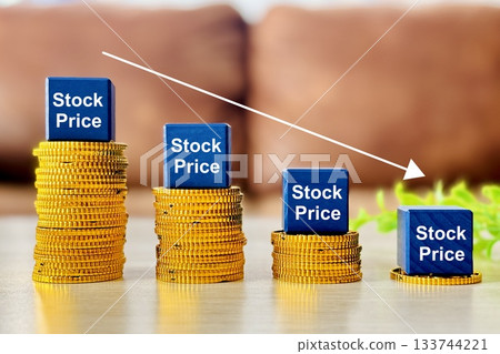 image of falling stock prices 133744221
