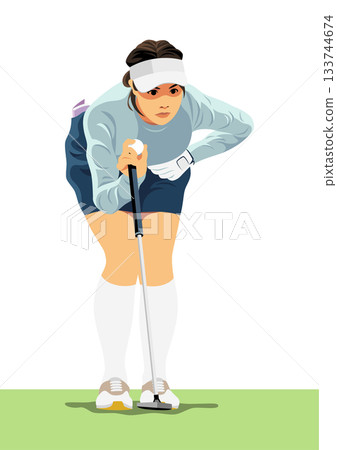 Female professional golfer Female professional golfer 133744674