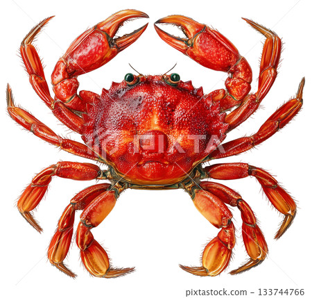 Crab boiled isolated on white background PNG transparent clipart. Crab boiled isolated on white background PNG transparent clipart. 133744766