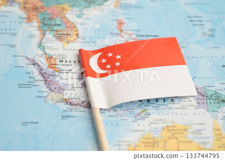 Bangkok, Thailand December 7, 2023, Malaysia flag on world map. 133744795