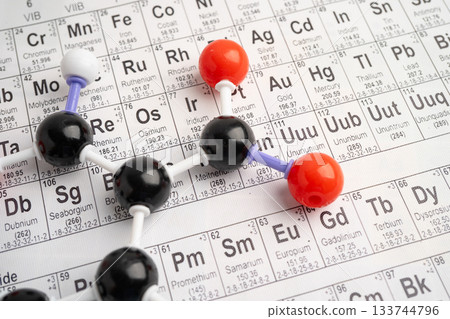Molecules chemical on a periodic table background. Molecules chemical on a periodic table background. 133744796