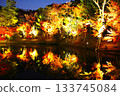 Spectacular view of the illuminated water reflections at Kodaiji Temple 133745084