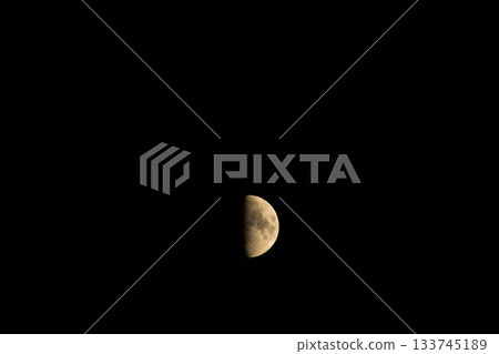 Summer night sky half moon 09 133745189