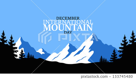 International Mountain Day Nature Awareness Poster International Mountain Day Nature Awareness Poster 133745480