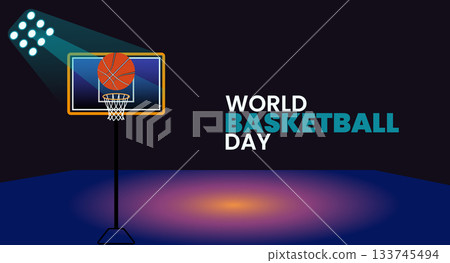 World Basketball Day Sports Awareness Poster World Basketball Day Sports Awareness Poster 133745494