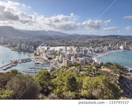 scenic harbor with bay and city view snapshot, stunning harbor scene featuring bay and cityscape 133745537