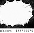 Speech bubble banner background to combine with character illustrations 133745575