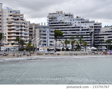 beachside modern apartments, stylish terraced apartments featuring tranquil turquoise seas and palms beachside modern apartments, stylish terraced apartments featuring tranquil turquoise seas and palms 133745767