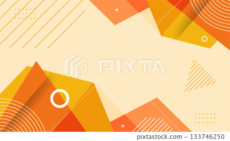 Modern Abstract Geometric Background with Orange Shades Modern Abstract Geometric Background with Orange Shades 133746250