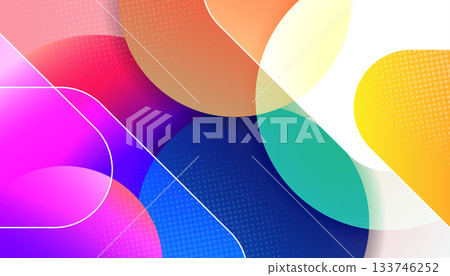 Modern Abstract Background with Colorful Geometric Shapes and Gradient Effect Modern Abstract Background with Colorful Geometric Shapes and Gradient Effect 133746252