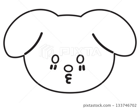 Cute puppy outline for dog cartoon, character, kid colouring book, sketch, comic, emoji, mood, emotion, emotion, feeling, zoo, pet shop, vet, animal, sticker, icon, dog face shape, patch, brooch Cute puppy outline for dog cartoon, character, kid colouring book, sketch, comic, emoji, mood, emotion, emotion, feeling, zoo, pet shop, vet, animal, sticker, icon, dog face shape, patch, brooch 133746702