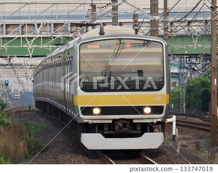 Chuo/Sobu Line Local Train E231 Series 0 Makuhari Hongo Station JB34 Cut 1 133747019